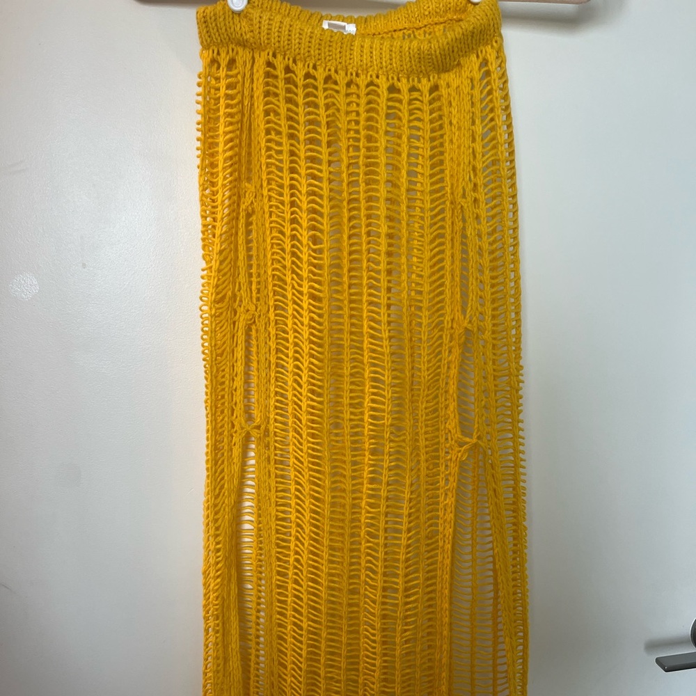 Crochet skirt swim suit cover